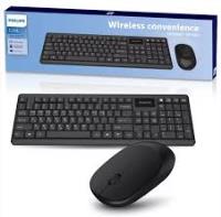 KLAVYE-PHILIPS C314 SPT6314 SİYAH KABLOSUZ KLAVYE MOUSE SET - 1